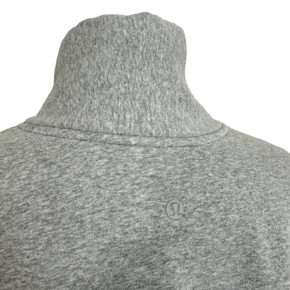 Lululemon SMALL Gray Know Your Angles Crop V-Neck Pullover Fleece Poncho - Picture 8 of 12